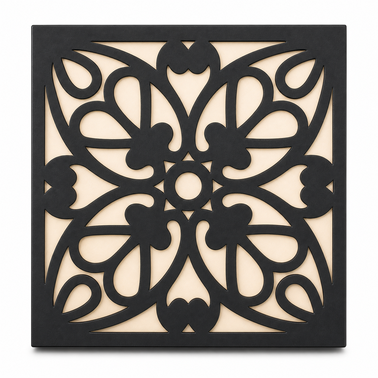 CH-058 Floral Petal Scroll Decorative Wall Light Panel - White background main view