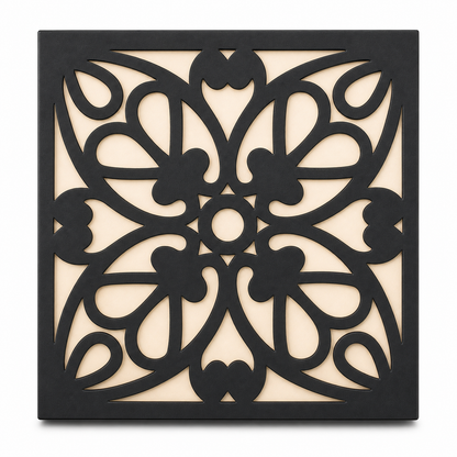 CH-058 Floral Petal Scroll Decorative Wall Light Panel - White background main view