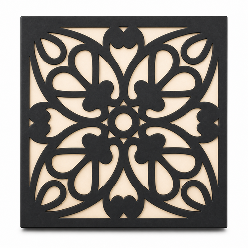 CH-058 Floral Petal Scroll Decorative Wall Light Panel - White background main view