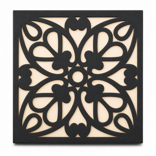 CH-058 Floral Petal Scroll Decorative Wall Light Panel - White background main view