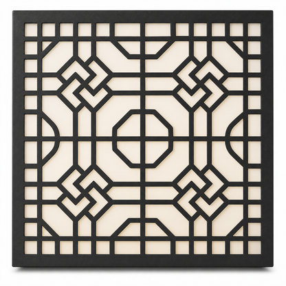 CH-059 Knot Lattice Decorative Wall Light Panel - White background main view