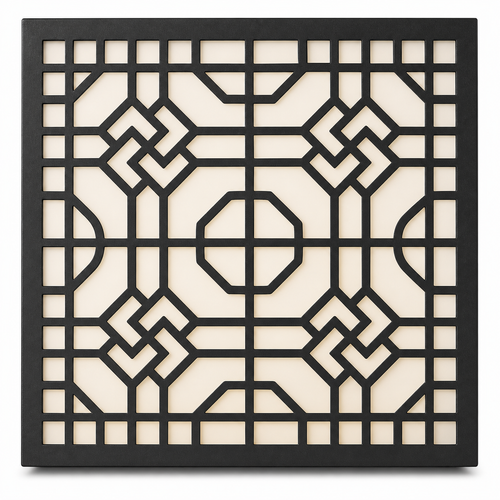 CH-059 Knot Lattice Decorative Wall Light Panel - White background main view