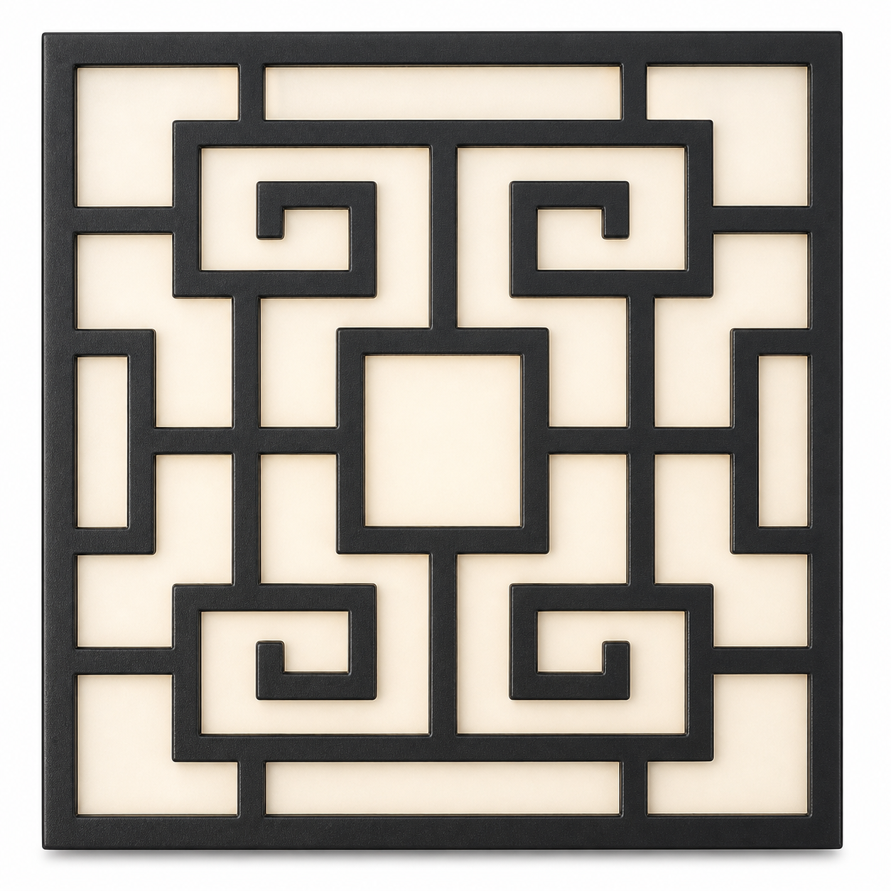 CH-060 Greek Key Lattice Decorative Wall Light Panel - White background main view