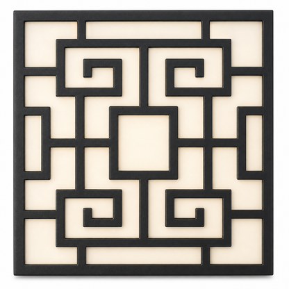 CH-060 Greek Key Lattice Decorative Wall Light Panel - White background main view