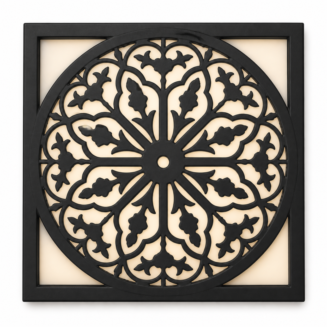 CH-066 Radial Floral Decorative Wall Light Panel - White background main view