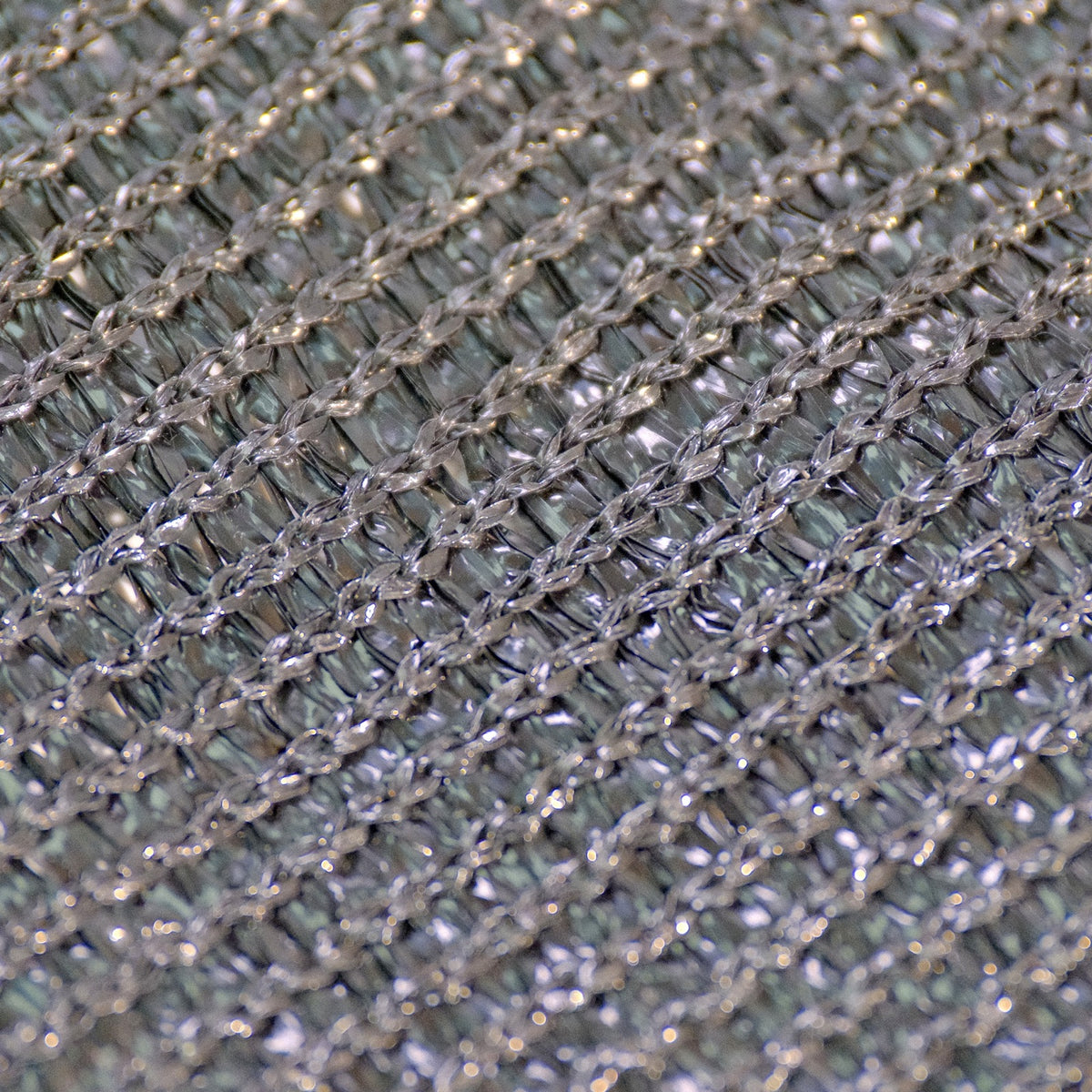 Rectangle shade sail HDPE knitted fabric close-up in gray
