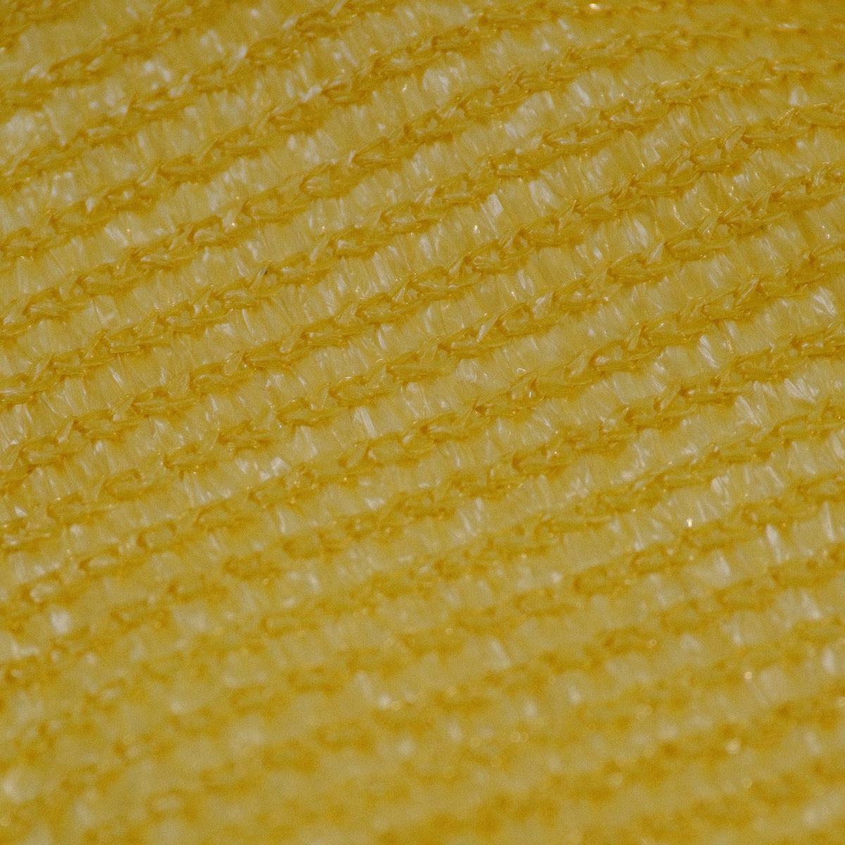 Rectangle shade sail yellow HDPE fabric weave close-up