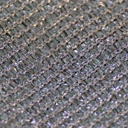 Triangle shade sail HDPE knitted fabric close-up in gray