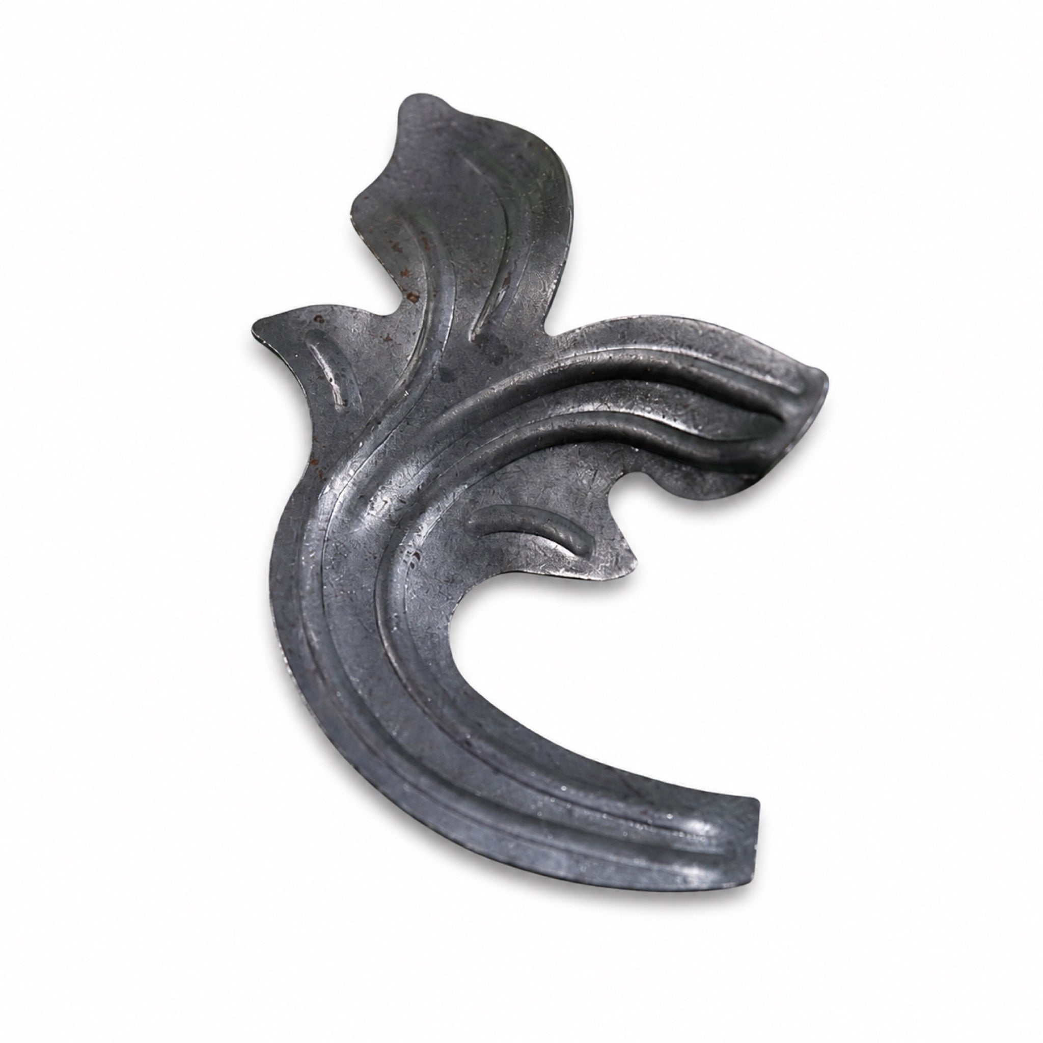 Decorative Stamped Steel Leaf Ornament for Iron Gates - view 2