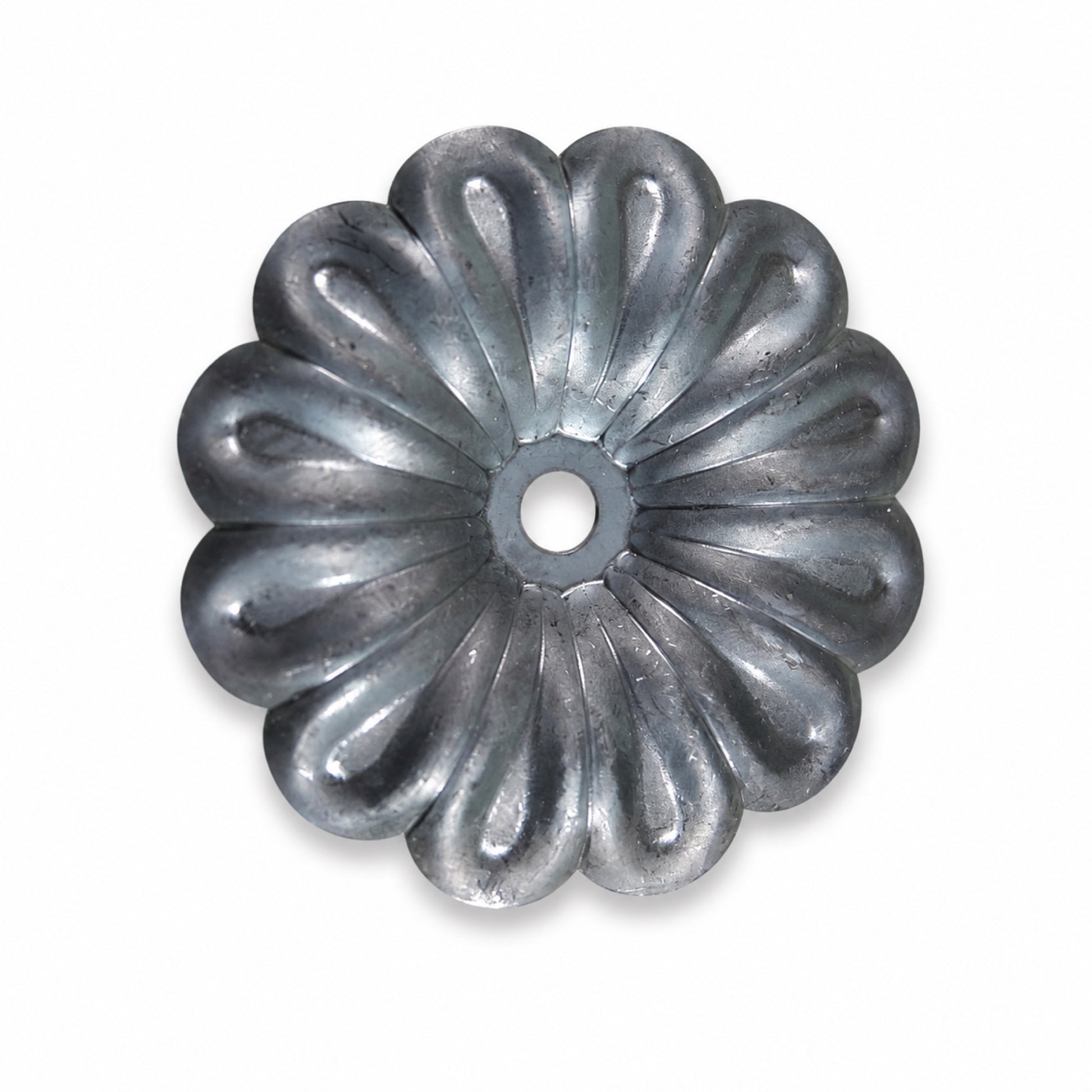 Decorative Stamped Steel Rosette Plate for Ironwork - view 2