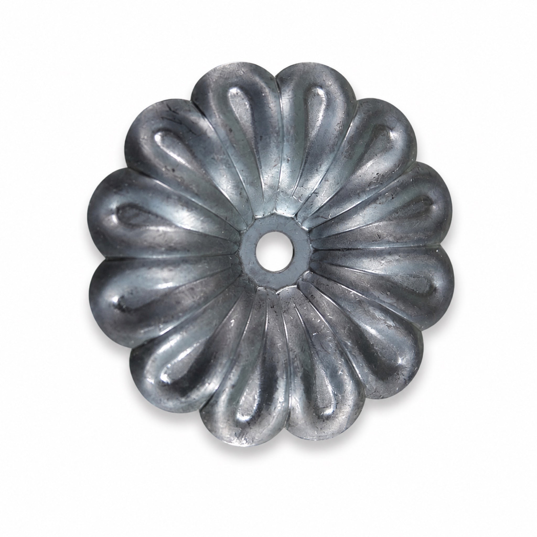 Decorative Stamped Steel Rosette Plate for Ironwork - view 2