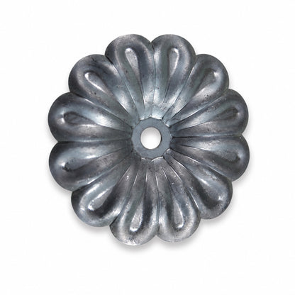 Decorative Stamped Steel Rosette Plate for Ironwork - view 2