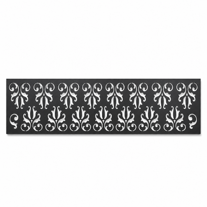 Fleur De Lis Scroll decorative metal fence topper front pattern for WPC composite fencing, Design 001