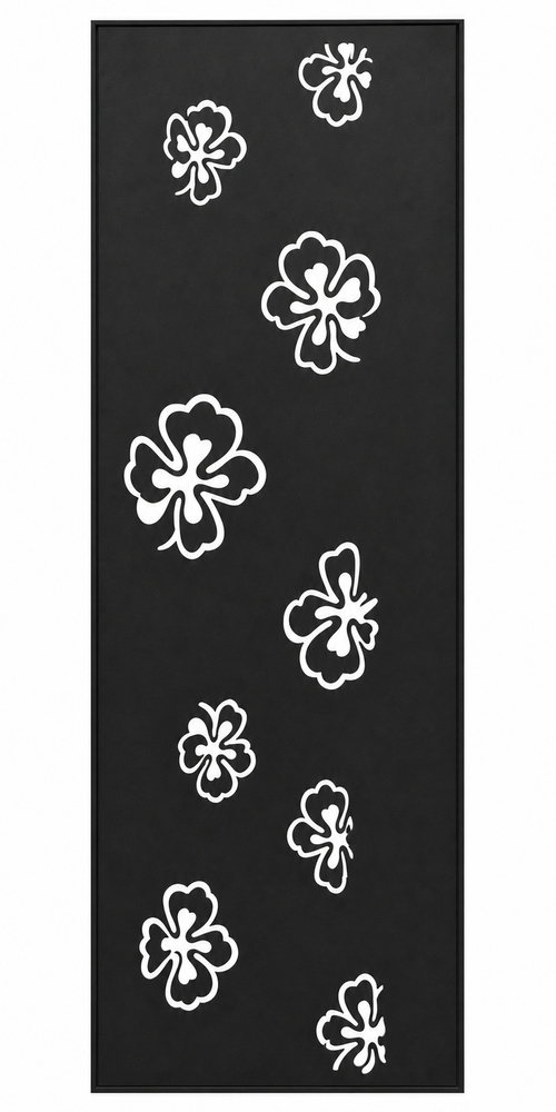 Design 003 Floating Clover Laser Cut Metal Privacy Screen Panel front main view