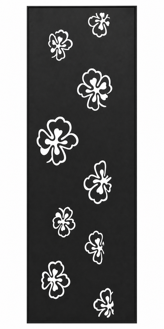 Design 003 Floating Clover Laser Cut Metal Privacy Screen Panel front main view