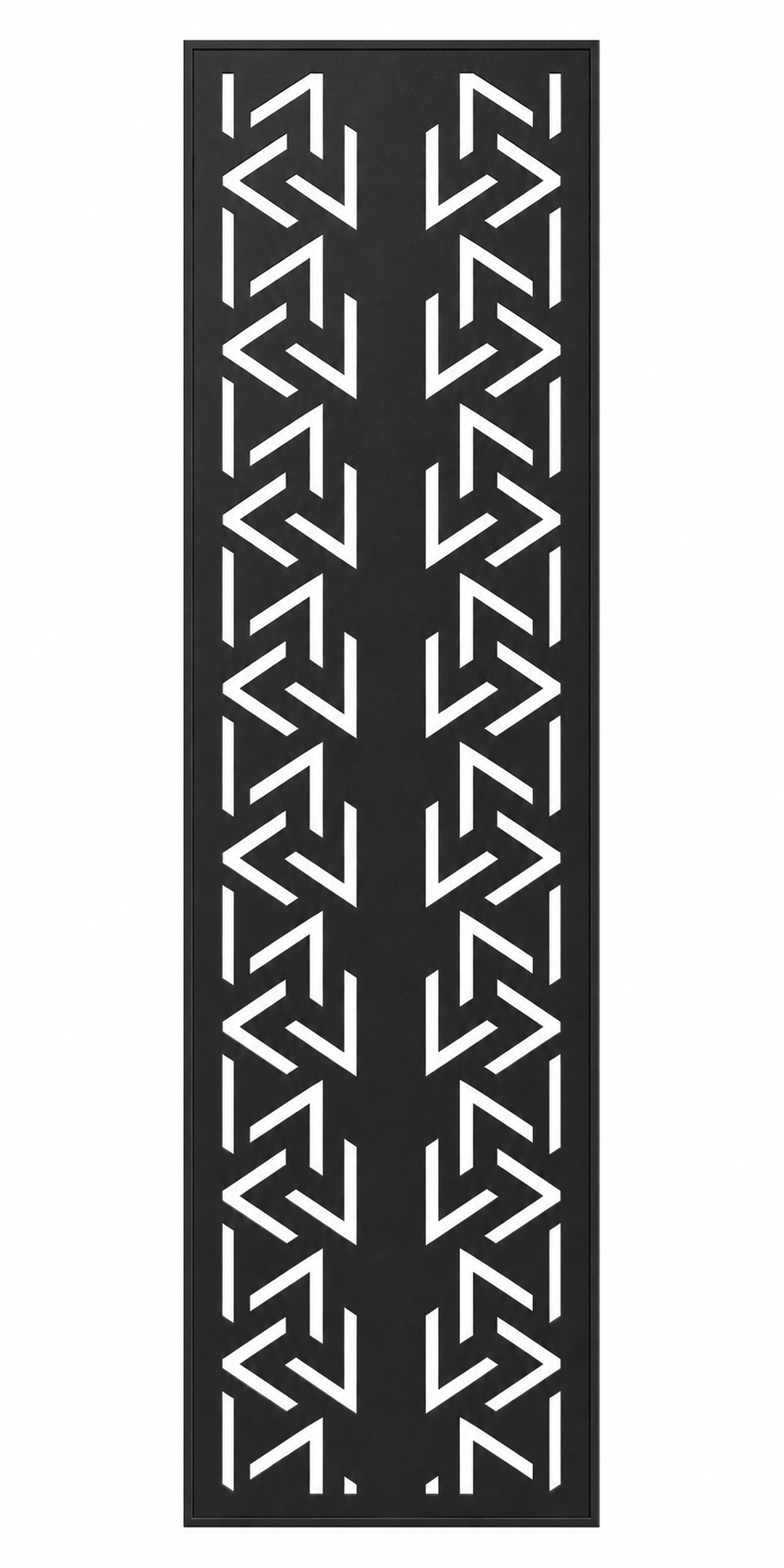 Design 004 Chevron Arrow Laser Cut Metal Privacy Screen Panel front main view