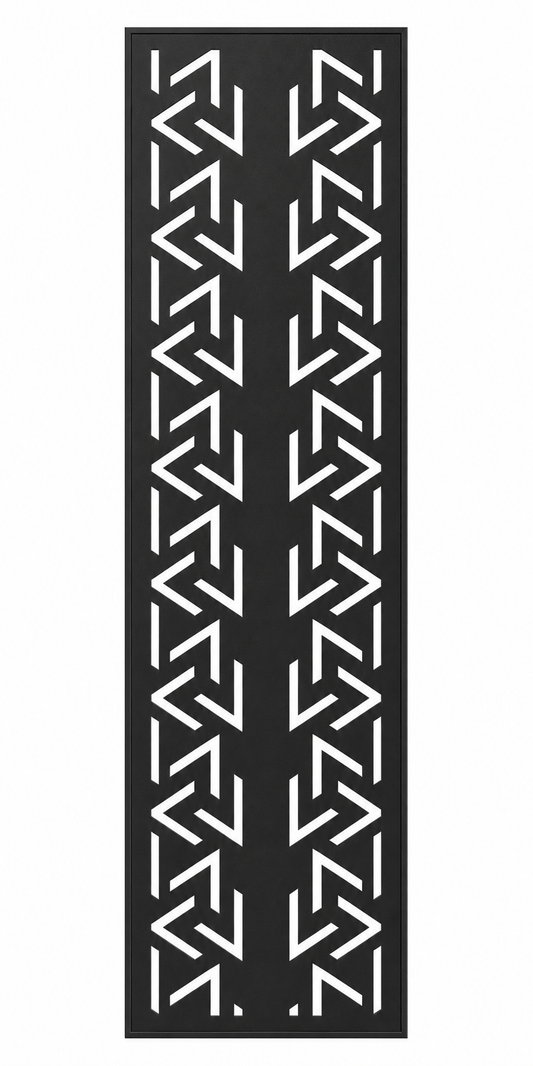 Design 004 Chevron Arrow Laser Cut Metal Privacy Screen Panel front main view