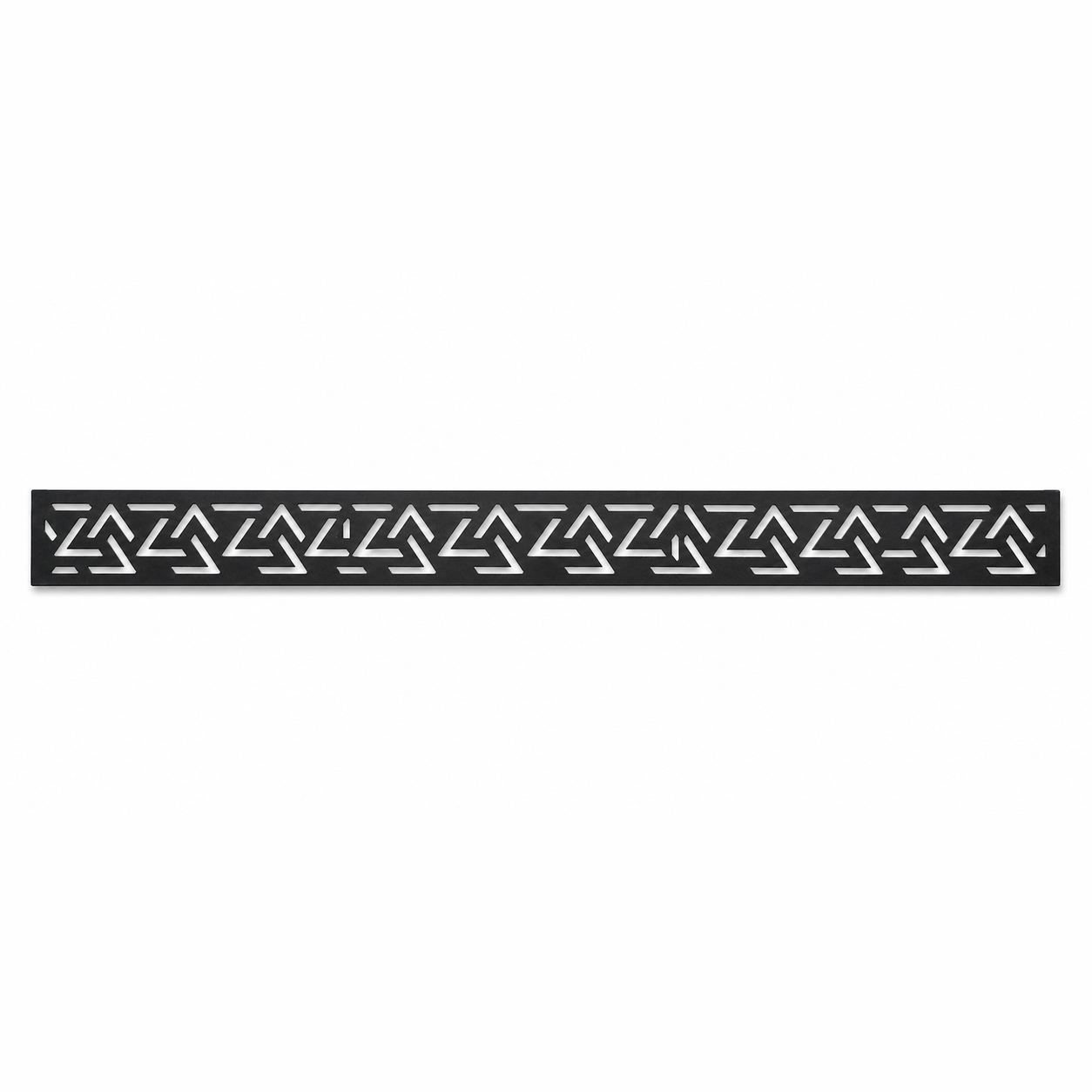 Zigzag Arrow Band decorative metal fence topper front pattern for WPC composite fencing, Design 004