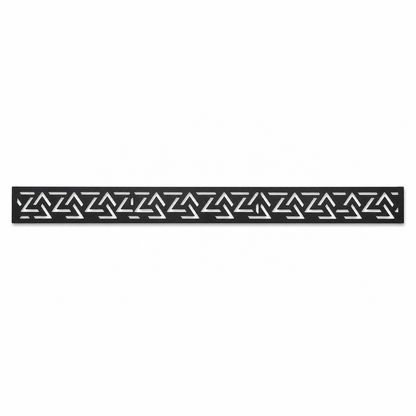Zigzag Arrow Band decorative metal fence topper front pattern for WPC composite fencing, Design 004