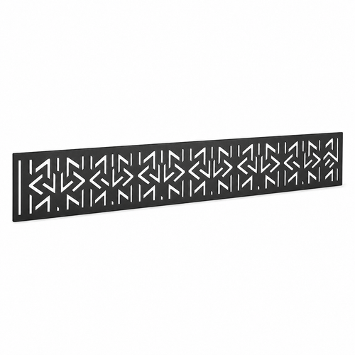 Zigzag Arrow Band laser cut metal fence topper insert perspective view, Design 004