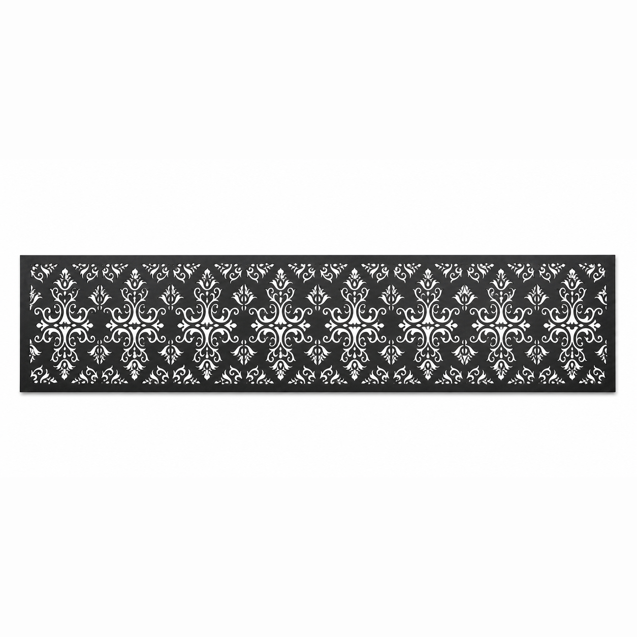 Diamond Filigree Mesh decorative metal fence topper front pattern for WPC composite fencing, Design 005