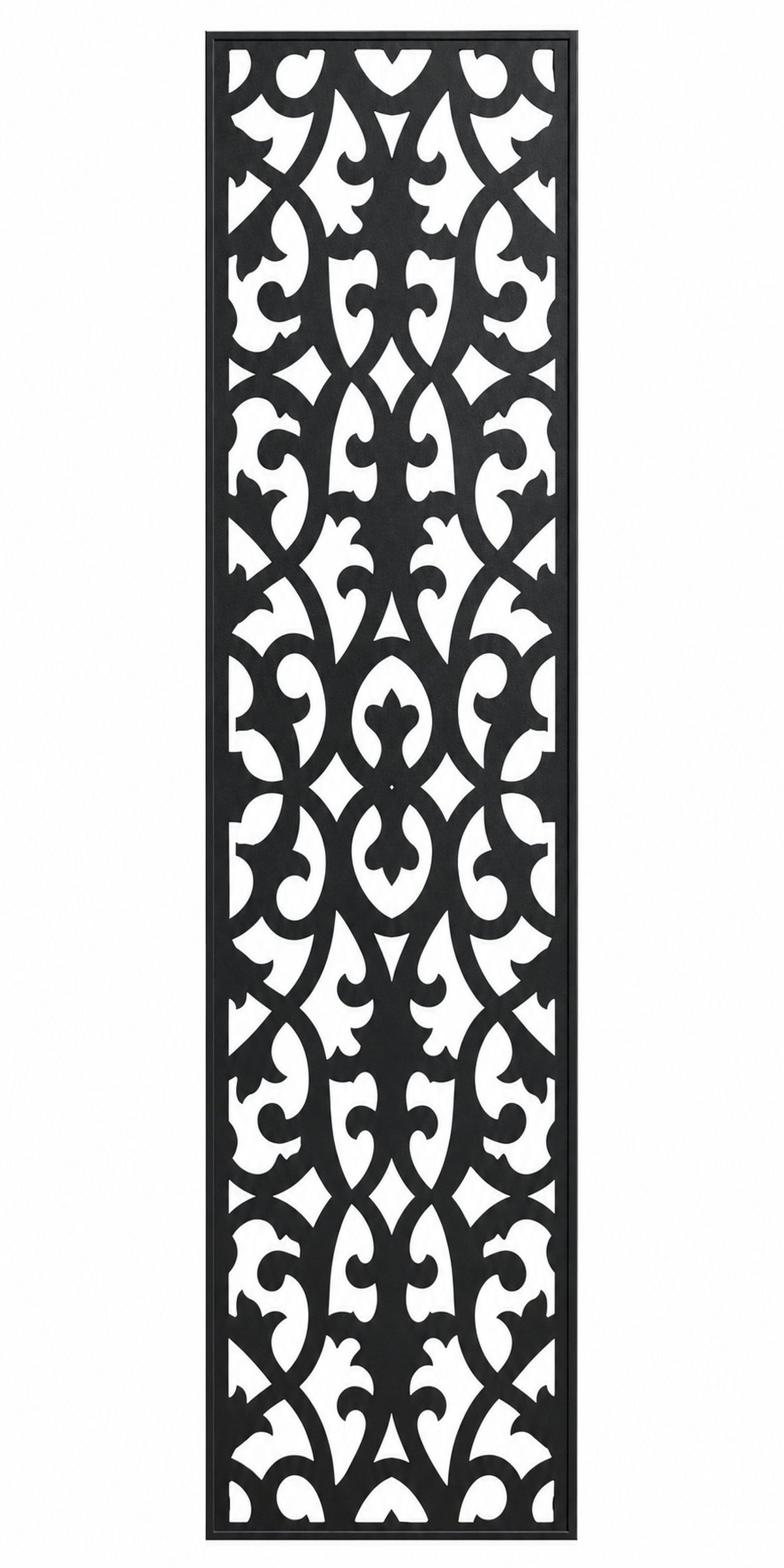 Design 006 Gothic Vine Laser Cut Metal Privacy Screen Panel front main view