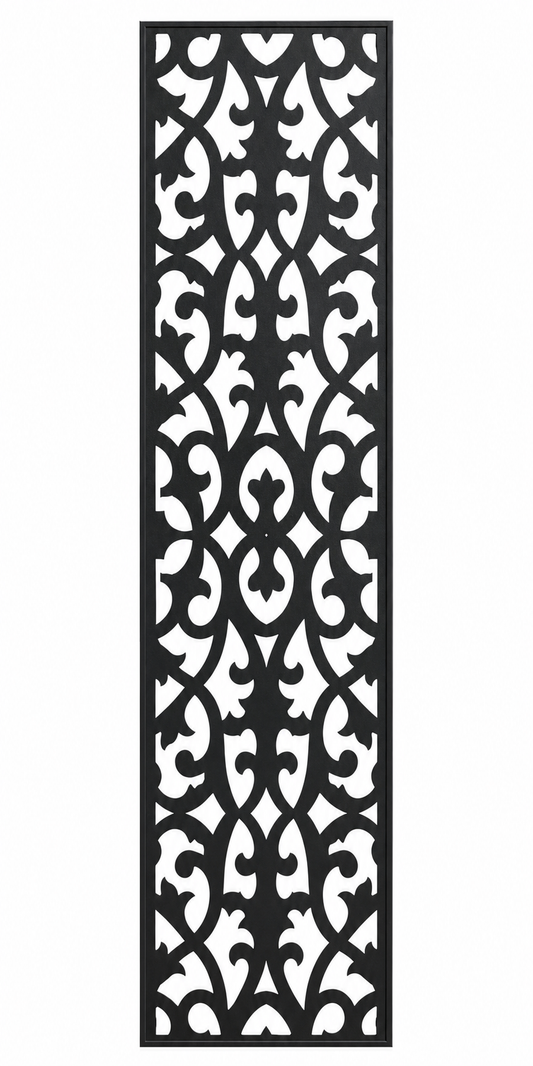 Design 006 Gothic Vine Laser Cut Metal Privacy Screen Panel front main view