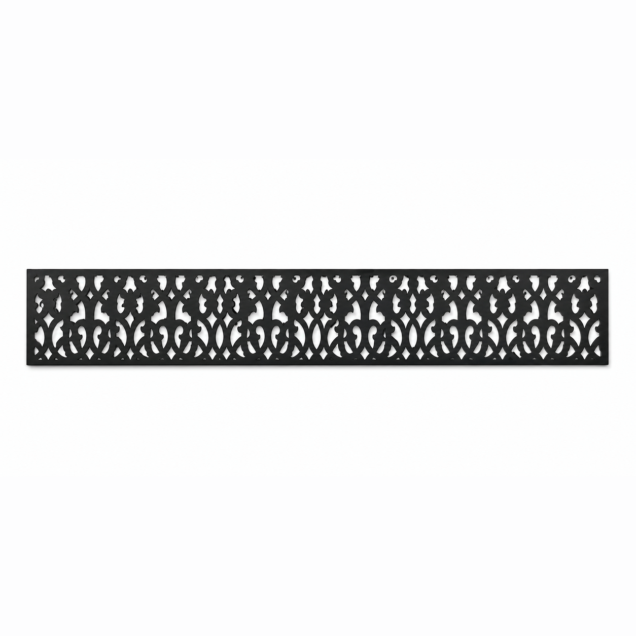Tiny Blossom Lace decorative metal fence topper front pattern for WPC composite fencing, Design 006