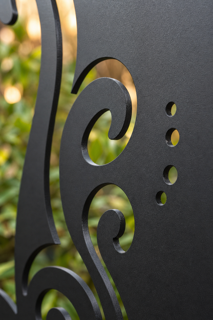 Design 010 Rising Vine Scroll Laser Cut Metal Privacy Screen Panel close-up detail view