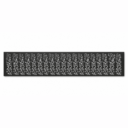 Woven Fern Stripe decorative metal fence topper front pattern for WPC composite fencing, Design 011