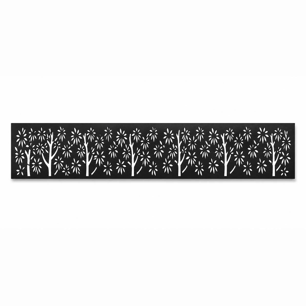 Spear Leaf Trellis decorative metal fence topper front pattern for WPC composite fencing, Design 014