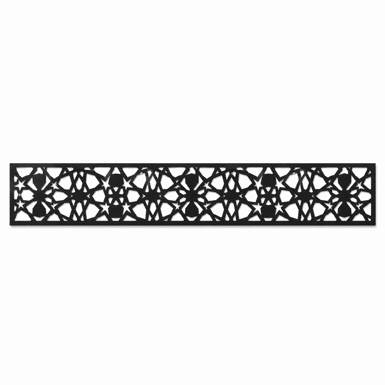 Daisy Circle Grid decorative metal fence topper front pattern for WPC composite fencing, Design 016