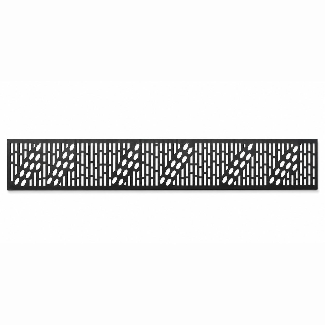 Fern Diagonal Lace decorative metal fence topper front pattern for WPC composite fencing, Design 017