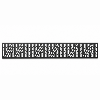 Fern Diagonal Lace decorative metal fence topper front pattern for WPC composite fencing, Design 017