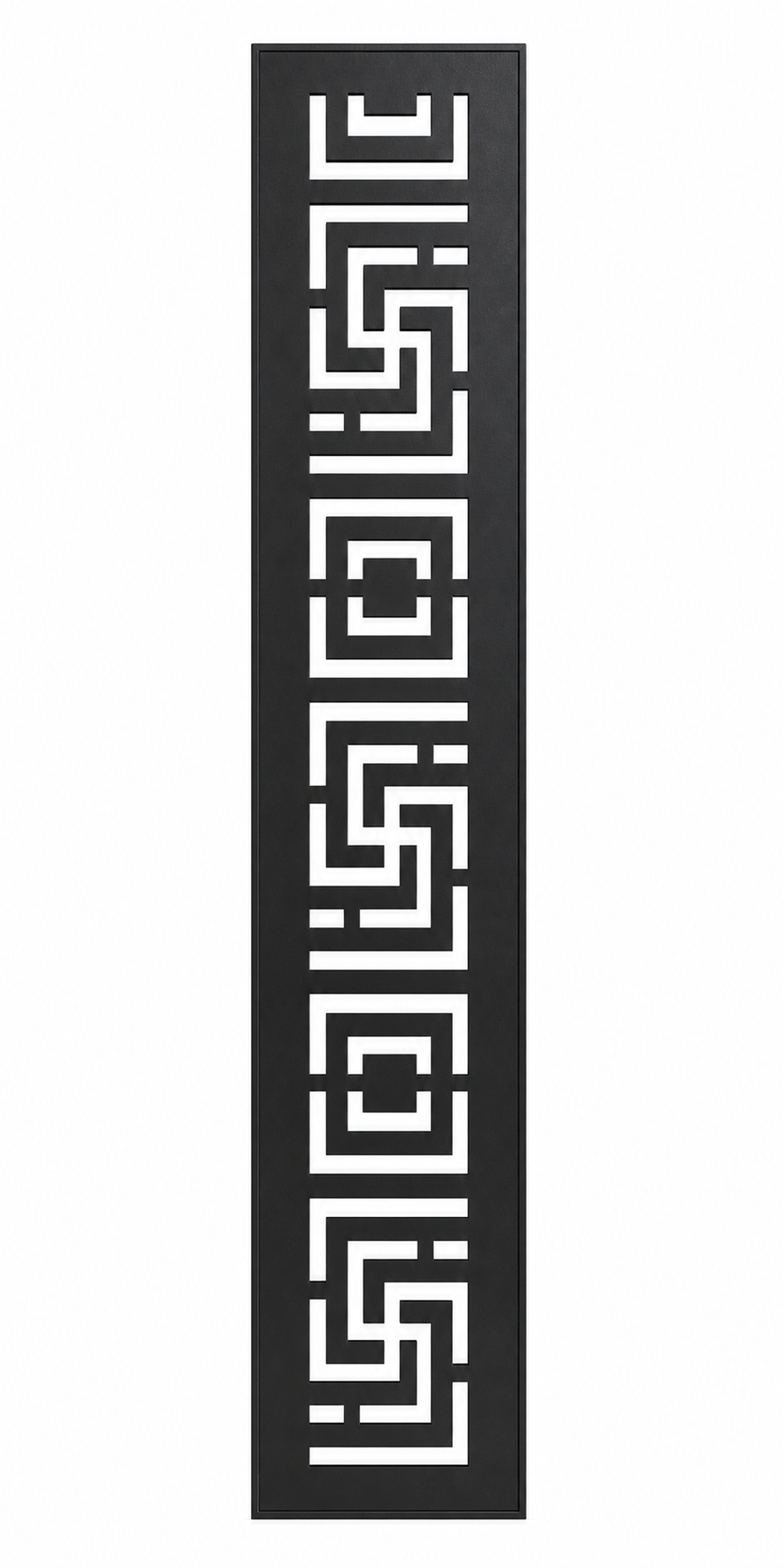 Design 019 Greek Key Maze Laser Cut Metal Privacy Screen Panel front main view