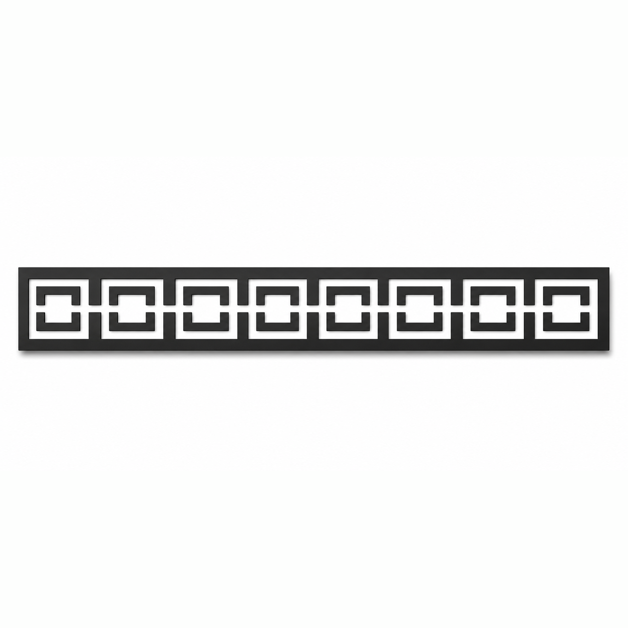 Square Chain Link decorative metal fence topper front pattern for WPC composite fencing, Design 019