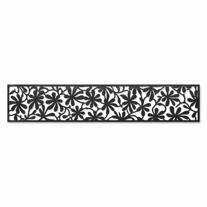 Snowflake Star Lace decorative metal fence topper front pattern for WPC composite fencing, Design 023