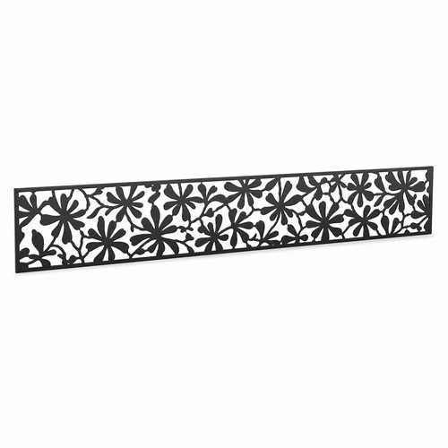 Snowflake Star Lace laser cut metal fence topper insert perspective view, Design 023