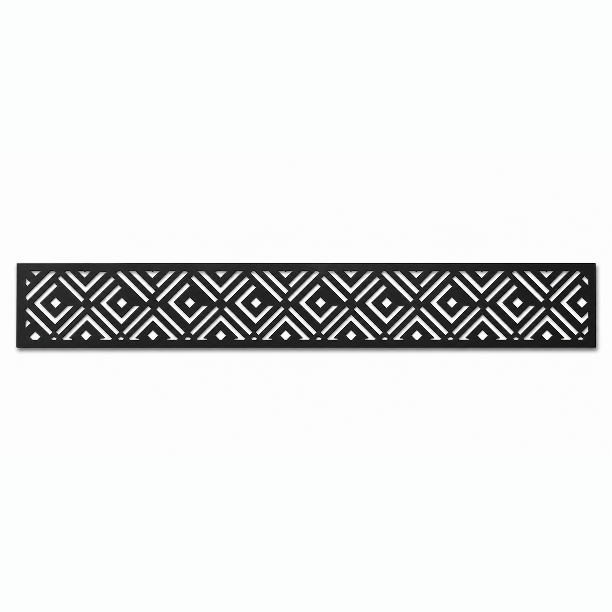 Chevron Diamond Band decorative metal fence topper front pattern for WPC composite fencing, Design 024