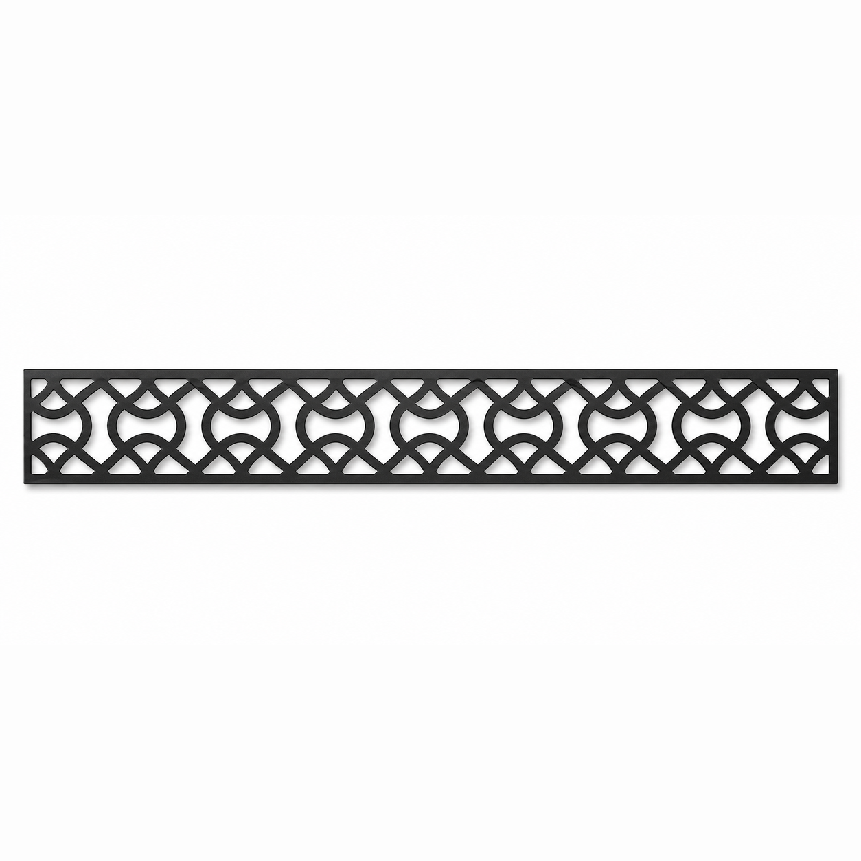 Hexagon Chain Lattice decorative metal fence topper front pattern for WPC composite fencing, Design 025