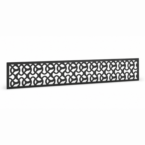 Hexagon Chain Lattice laser cut metal fence topper insert perspective view, Design 025