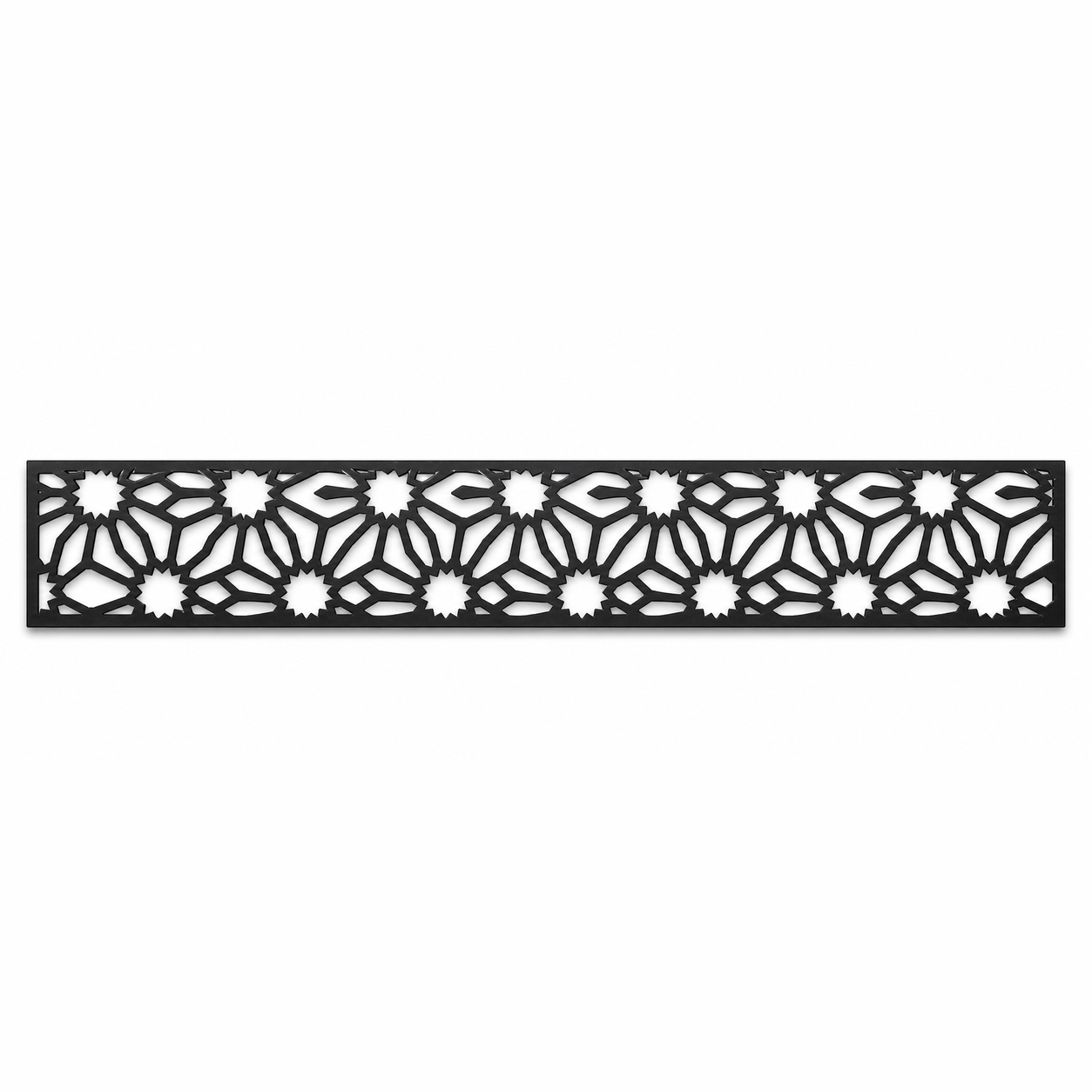 Daisy Arch Trellis decorative metal fence topper front pattern for WPC composite fencing, Design 027