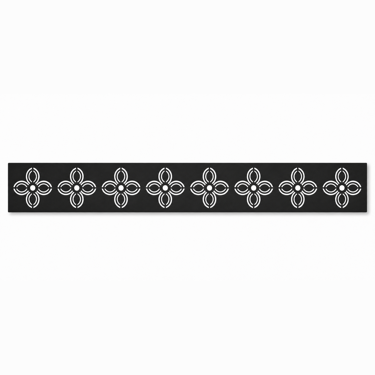 Cross Clover Band decorative metal fence topper front pattern for WPC composite fencing, Design 029