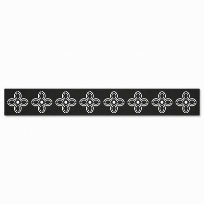 Cross Clover Band decorative metal fence topper front pattern for WPC composite fencing, Design 029