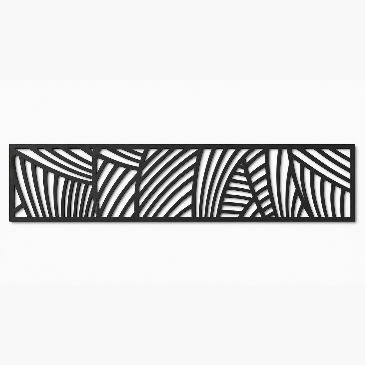 Palm Frond Panel decorative metal fence topper front pattern for WPC composite fencing, Design 031