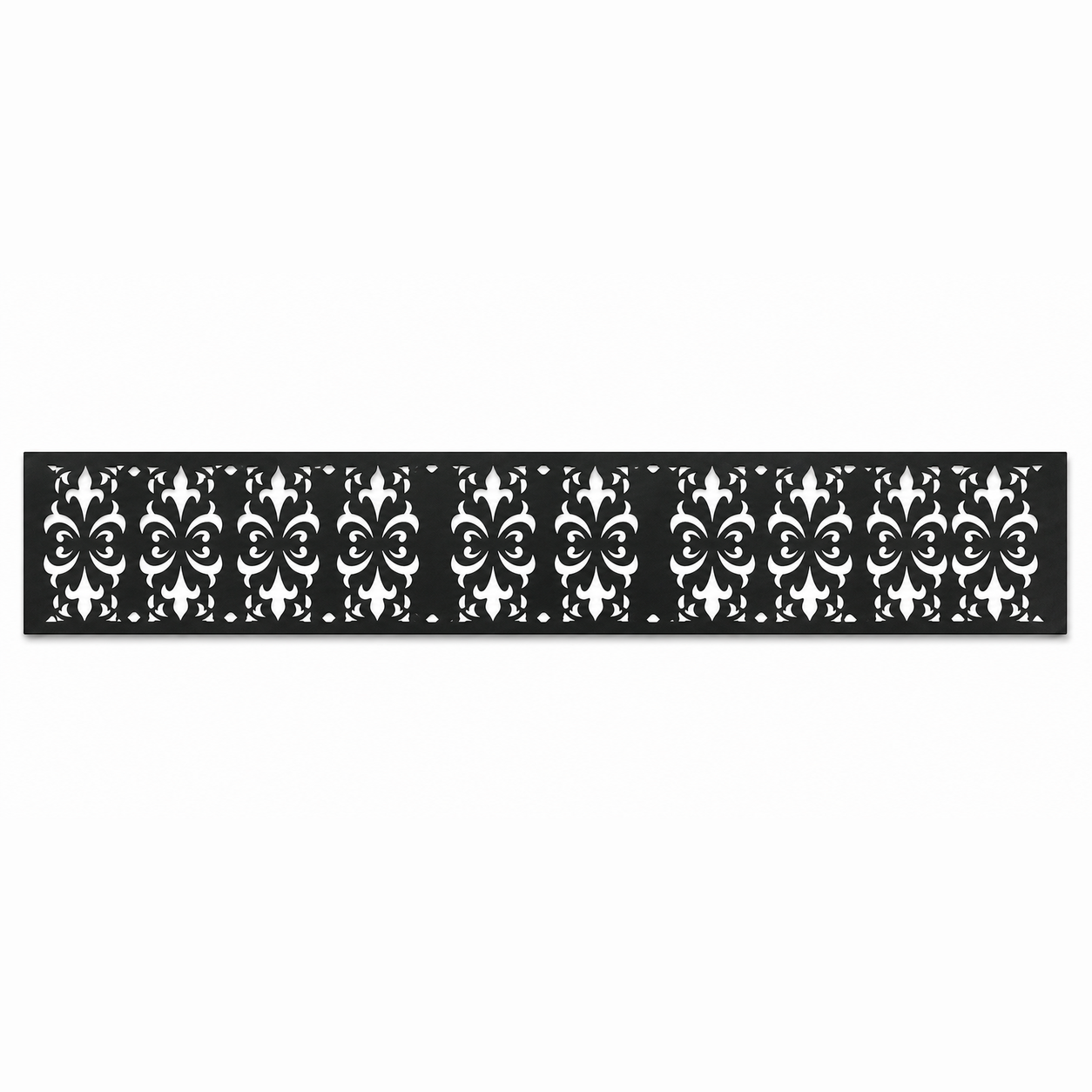 Star Medallion Grid decorative metal fence topper front pattern for WPC composite fencing, Design 033