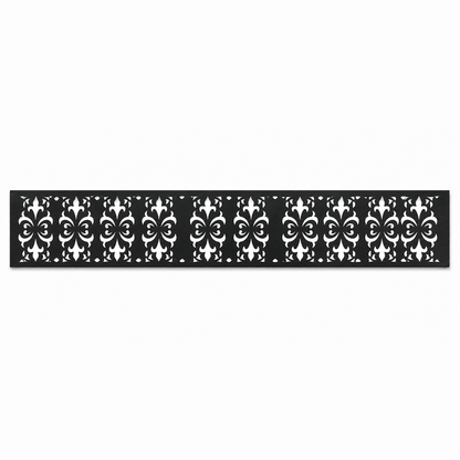 Star Medallion Grid decorative metal fence topper front pattern for WPC composite fencing, Design 033