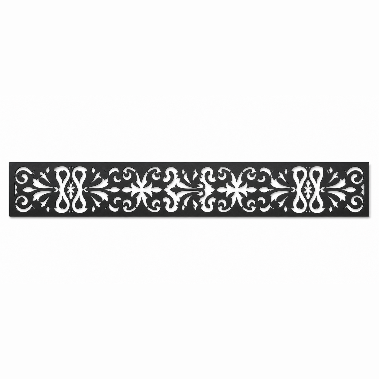 Garden Filigree Lace decorative metal fence topper front pattern for WPC composite fencing, Design 034
