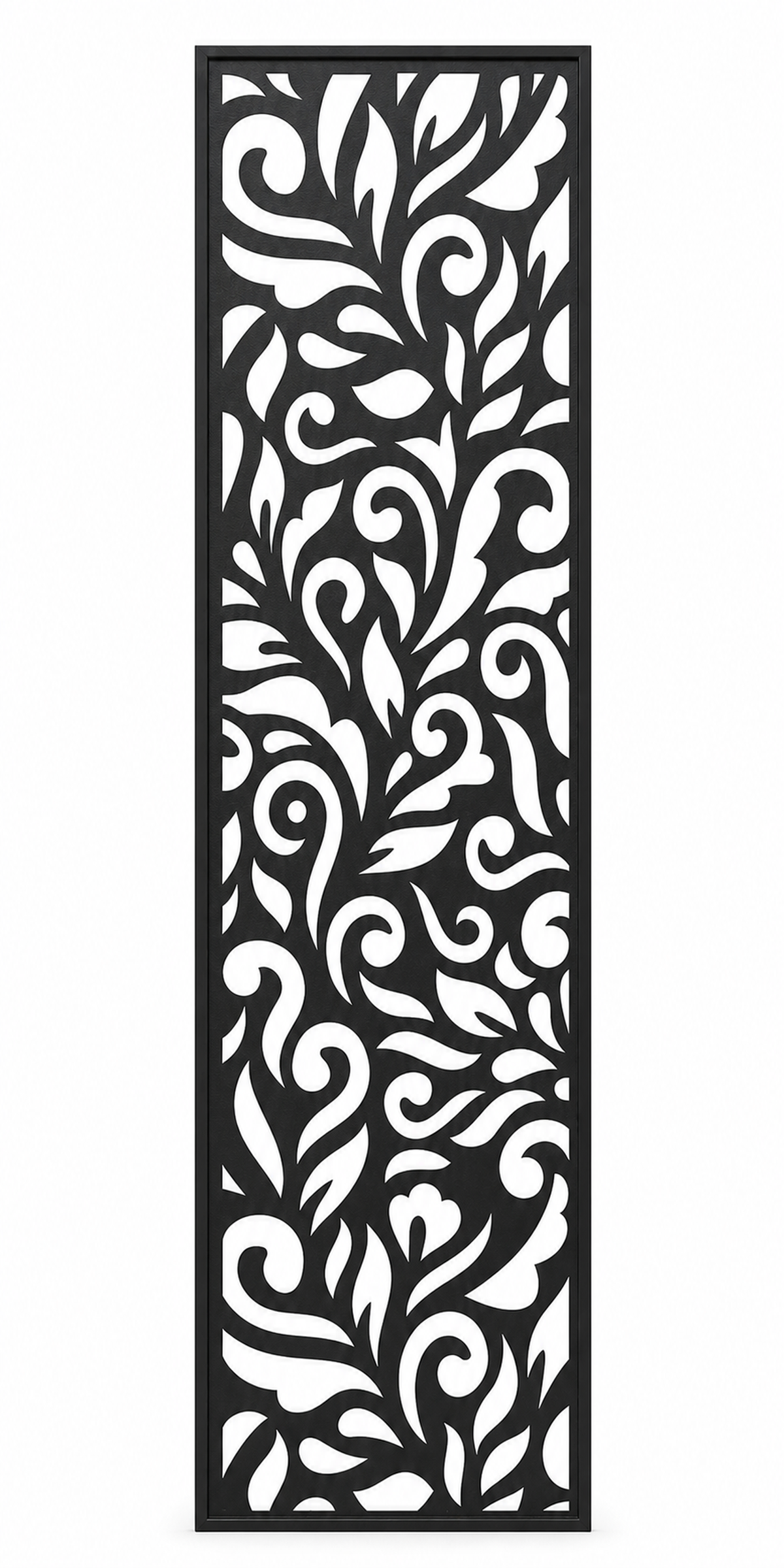 Design 036 Acanthus Vine Laser Cut Metal Privacy Screen Panel front main view