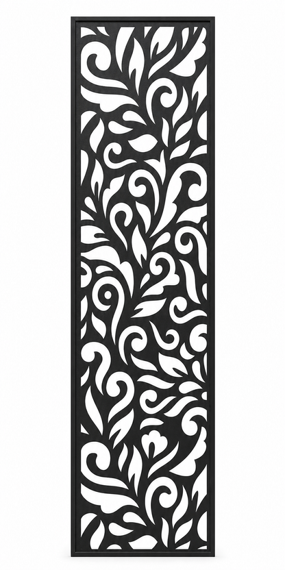 Design 036 Acanthus Vine Laser Cut Metal Privacy Screen Panel front main view